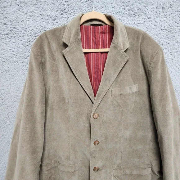 Vintage Royal Air Force RAF Blazer Mens 46R Brown 100% Cotton Waffle Knit Jacket - Picture 4 of 16